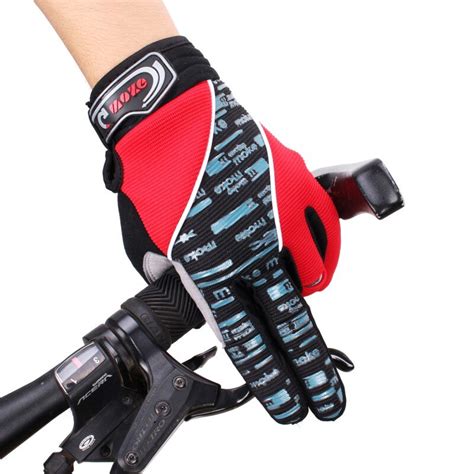 PU Full Finger Bicycle Gloves Anti Slip Bike Cycling Ride Gloves Women ...