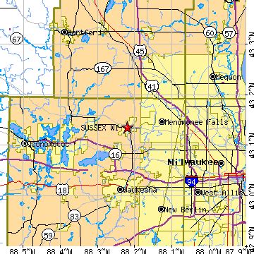 Sussex, Wisconsin (WI) ~ population data, races, housing & economy