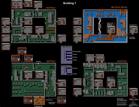 Metal Gear - Building 1 Nintendo NES Map