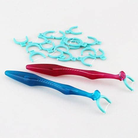 Amazon.com: Dental 2 Flosser Floss Handle Holder + 270 Disposable Heads Tooth Oral Cleaner ...