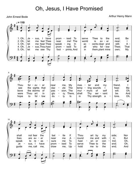 Oh, Jesus, I Have Promised Sheet music for Piano (Solo) | Musescore.com