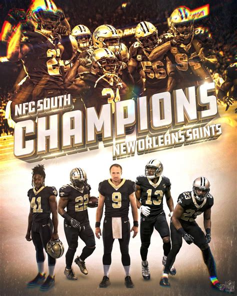 The @Saints are 2018 NFC South Champions! #GoSaints 12/9/18 | Nfl saints, Nfc south, Saints football