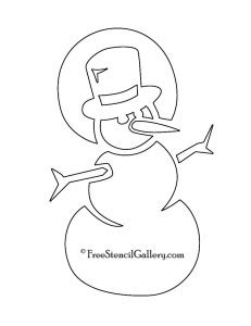 Snowman Stencil 07 | Free Stencil Gallery
