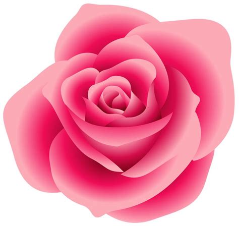 Large Pink Rose Clipart | Blumen | Pinterest | Pink, Pink roses and ...