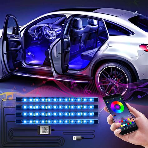 WILLED Interior Car Lights, Multi DIY Color LED Strip Light Kits with ...