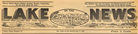 Lake of the Ozarks News Newspaper Header | 1934 | Todd Franklin | Flickr