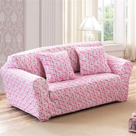 Aliexpress.com : Buy SunnyRain Pink Heart Elastic Sofa Cover Sofa Slipcover For Sectional Sofa 3 ...