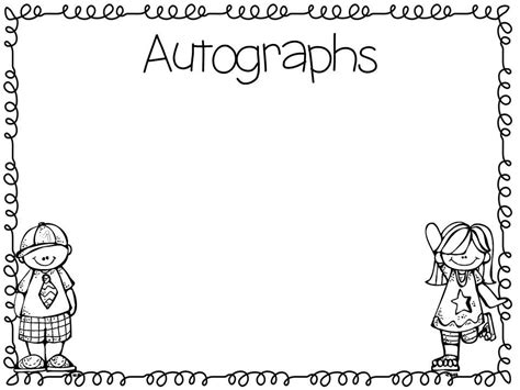 Autograph Page Printable