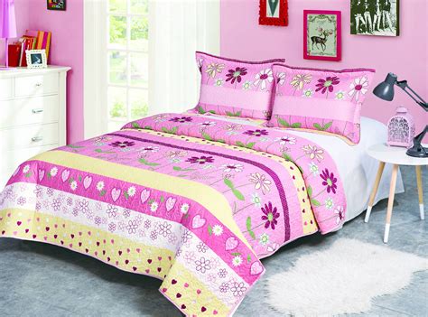 Golden Linens Full Size Kids Bedspread Quilts for Teens Girls Bed ...