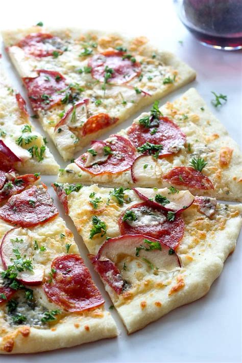 Italian Salami, Apple and Blue Cheese Pizza - a Gourmet Recipe ...