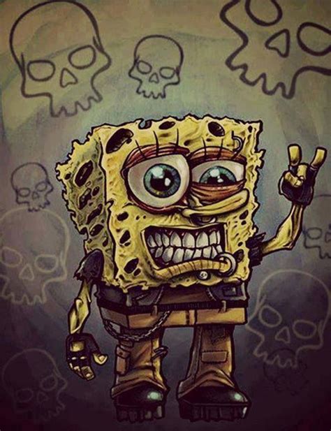 ☮ ★ DARK SPONGEBOB ☯★☮ | Art parody, Cartoon crazy, Cartoon art