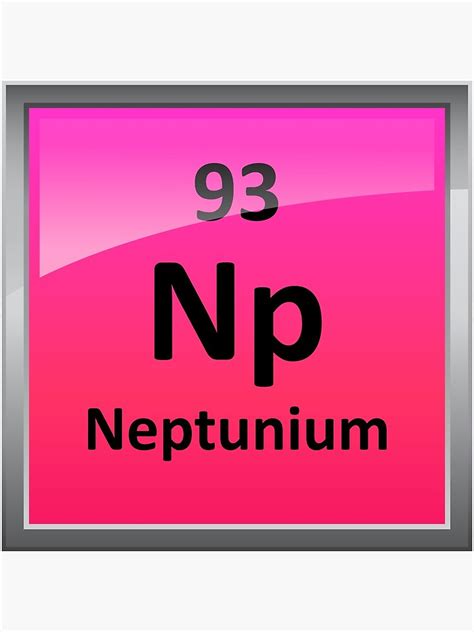 "Neptunium Periodic Table Element Symbol" Acrylic Block by sciencenotes | Redbubble