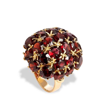 Almandine Garnet Gold Ring at 1stdibs