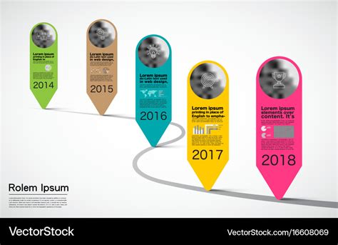 Milestone company infographic Royalty Free Vector Image