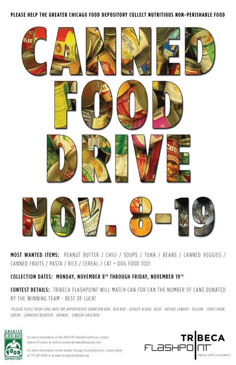 FOGGYland - a blog from subeternal design: Canned Food Drive Poster