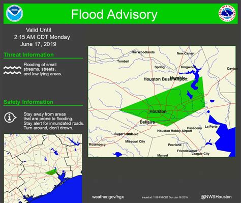 National Weather Service: The National Weather Service in League City has Issued a Flood Advi...