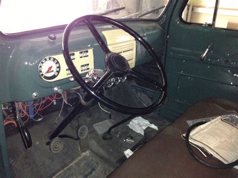 1950 Ford F1 pickup truck interior | 1951 ford truck, Truck interior, Ford f series