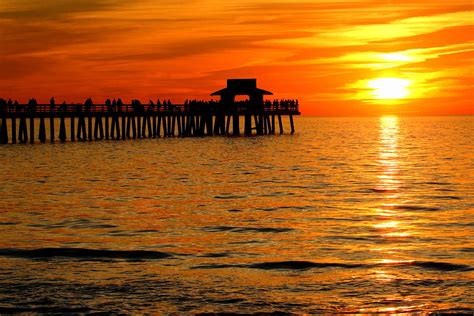 Sunset at Naples Pier FL Photograph by Olli Kay - Pixels