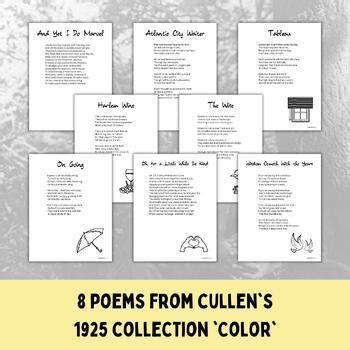 Countee Cullen | Color | 8 Selected Poems | Poetry Analysis Activities