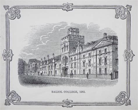 Antique Prints of Balliol College Oxford