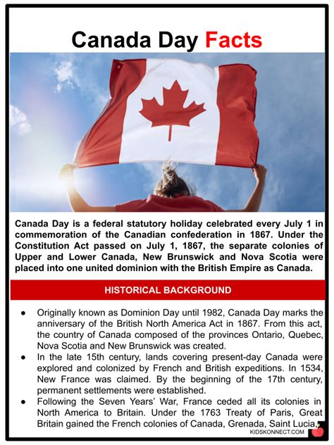 Canada Day Facts & Worksheets | KidsKonnect