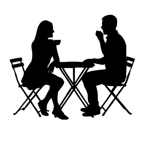 Images Gratuites : silhouette, couple, café, séance, table, boisson, chaise, Coupe, mari, femme ...