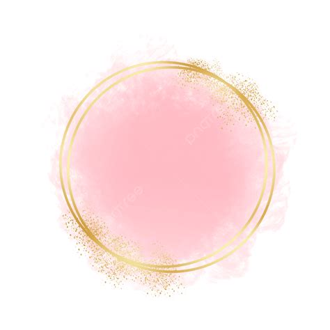 Circle Vector Background Pink Golden, Circle Background, Pink Golden, For Wedding Invitation PNG ...