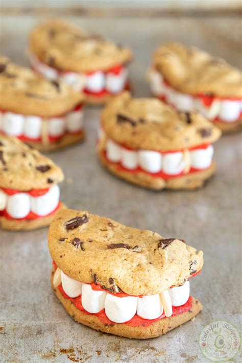 Vampire Dentures Easy Halloween Cookies - Colorful Recipes