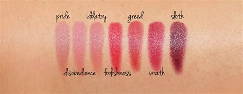 NARS-7-Deadly-Sins-Lipstick-Palette-swatches - The Beauty Look Book