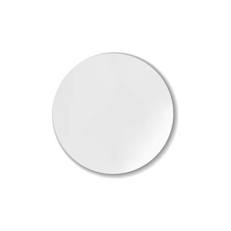 Premium Vector | Vector circle white sticker with a shadow isolated on ...