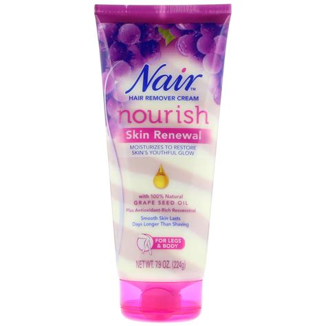 Nair, Hair Remover Cream, Nourish, Skin Renewal, For Legs & Body, 7.9 ...