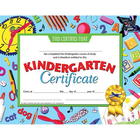 Kindergarten Certificate Hva601 Flipside Intended For Hayes Certificate ...