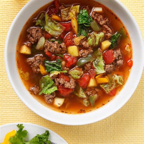 Sweet & Sour Beef-Cabbage Soup Recipe - EatingWell