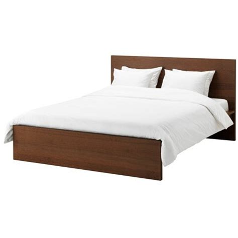 Ikea Queen Size Bed frame, high, brown stained ash veneer 18204.17232.182 - Walmart.com