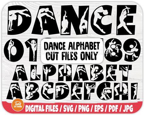 Dance Alphabet SVG | Monogram Letters Svg | Dance Font | Dancing Clipart | Dance Team Svg