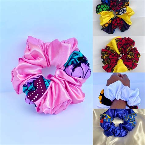 Trendy oversized Scrunchies | Scrunchies, Anti frizz hair, African fabric