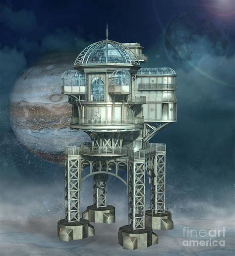 Science fiction space station Digital Art by EllerslieArt - Fine Art America