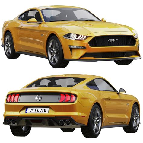 Ford Mustang Gt 2020 - 3D Model for VRay