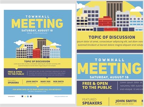 Community Meeting Flyer Template v2 - FlyerHeroes