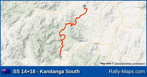 SS 14+18 - Kandanga South stage map | Rally Queensland 2015 [APRC] 🌍 | Rally-Maps.com