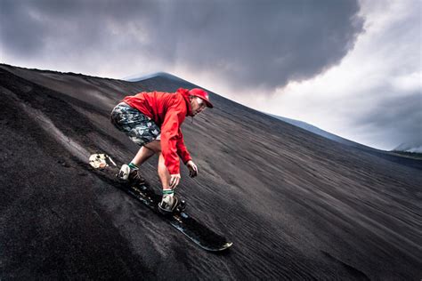 What is volcano boarding?