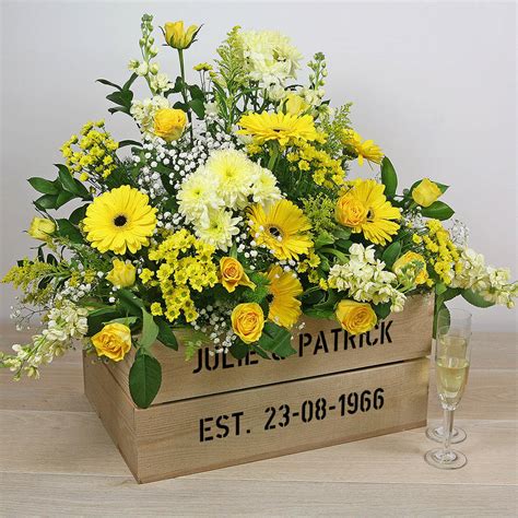 personalised crate - golden wedding anniversary by plantabox | notonthehighstreet.com