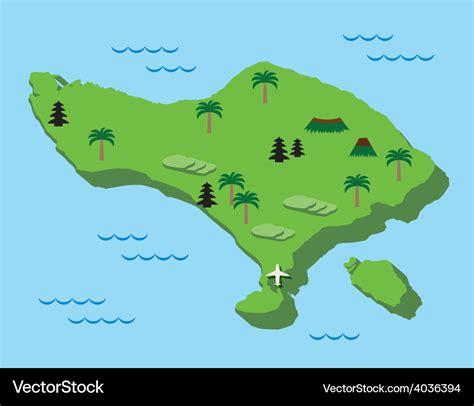 Peta Pulau Bali Vector