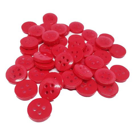 Red Buttons for Shirts, T Shirt, Tops, Jacket & Kids wear Pack of 50 Buttons : Amazon.in: Home ...