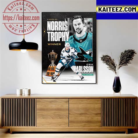 Erik Karlsson Is The 2023 Norris Trophy Winner Art Decor Poster Canvas - Kaiteez