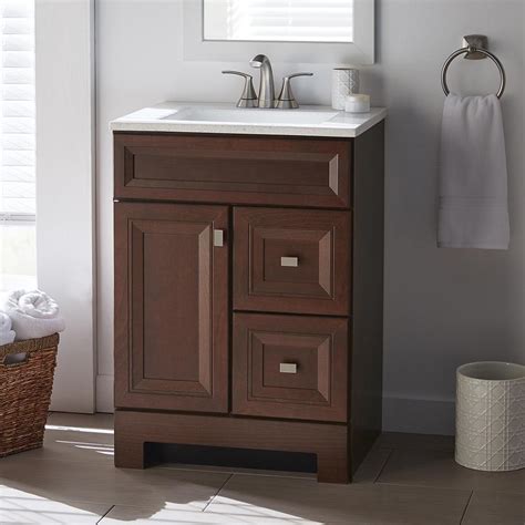 24 Inch Bathroom Vanity Home Depot / St. Paul Madeline 24 in. Vanity in White with Vanity Top ...