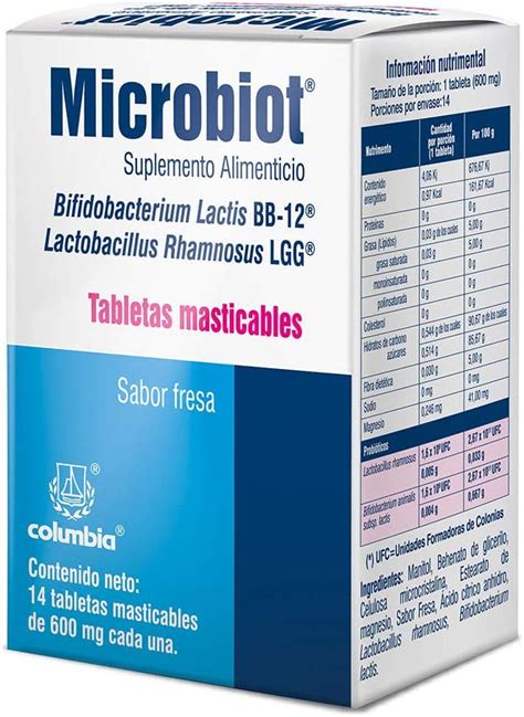 Microbiot Chewable Tablets, 3.2 Billion Probiotics Lactobacillus rhamnosus LGG and ...