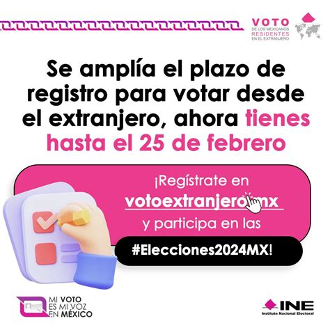 INE México amplía plazo para registro de votantes en el extranjero ...