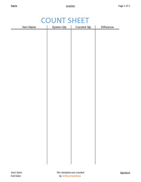 Inventory Count Sheet Template: Go From Chaos to Control