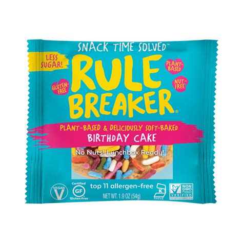 Rule Breaker Snacks Birthday Cake Blondie 12-Pack | Vegan, Gluten-Free ...